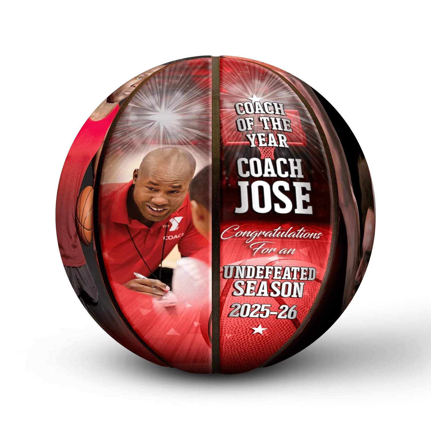 Custom coach gift mini basketball view 7