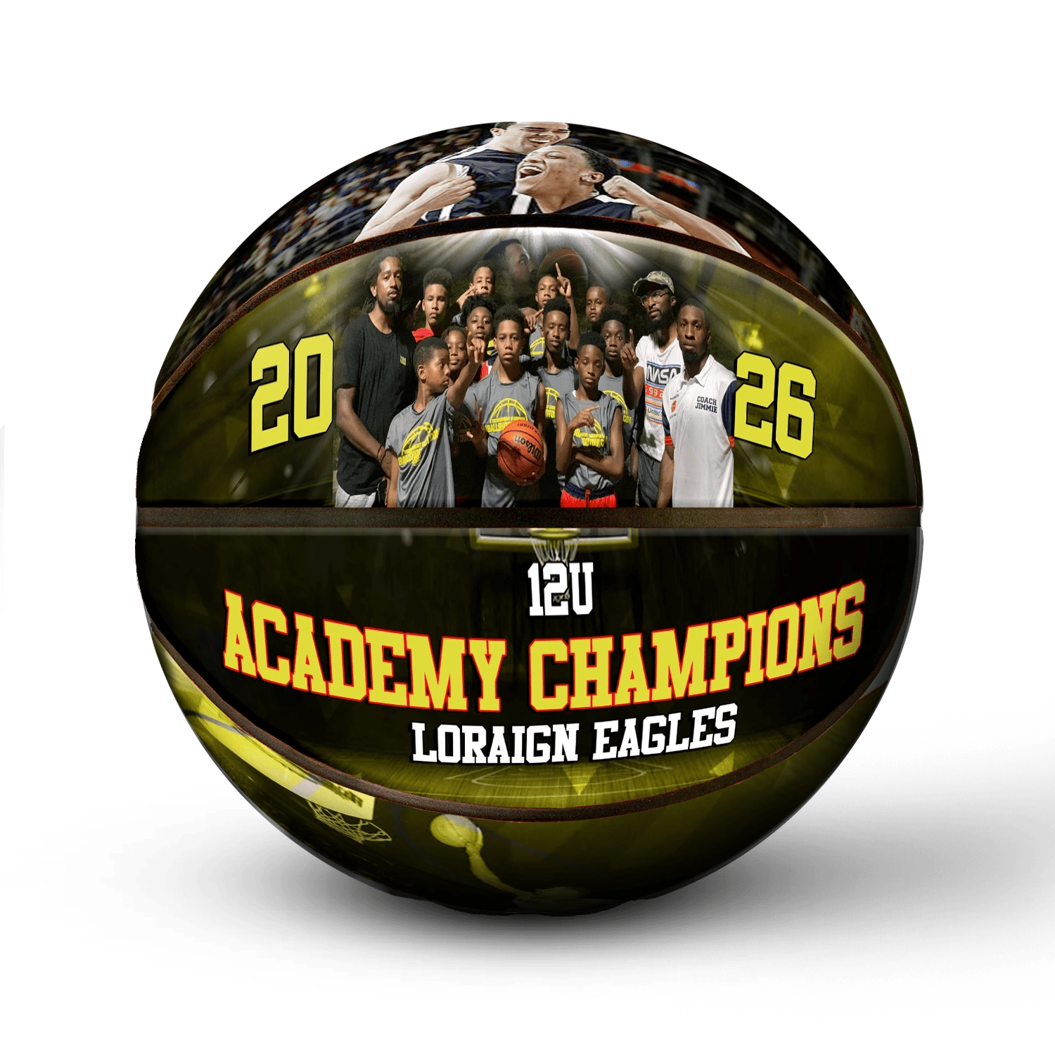 Custom team mini basketball view 2