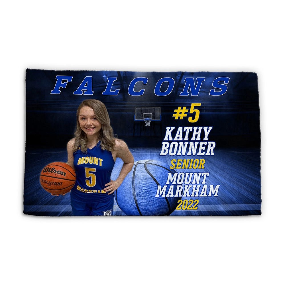 Custom basketball rally towel - Courtside