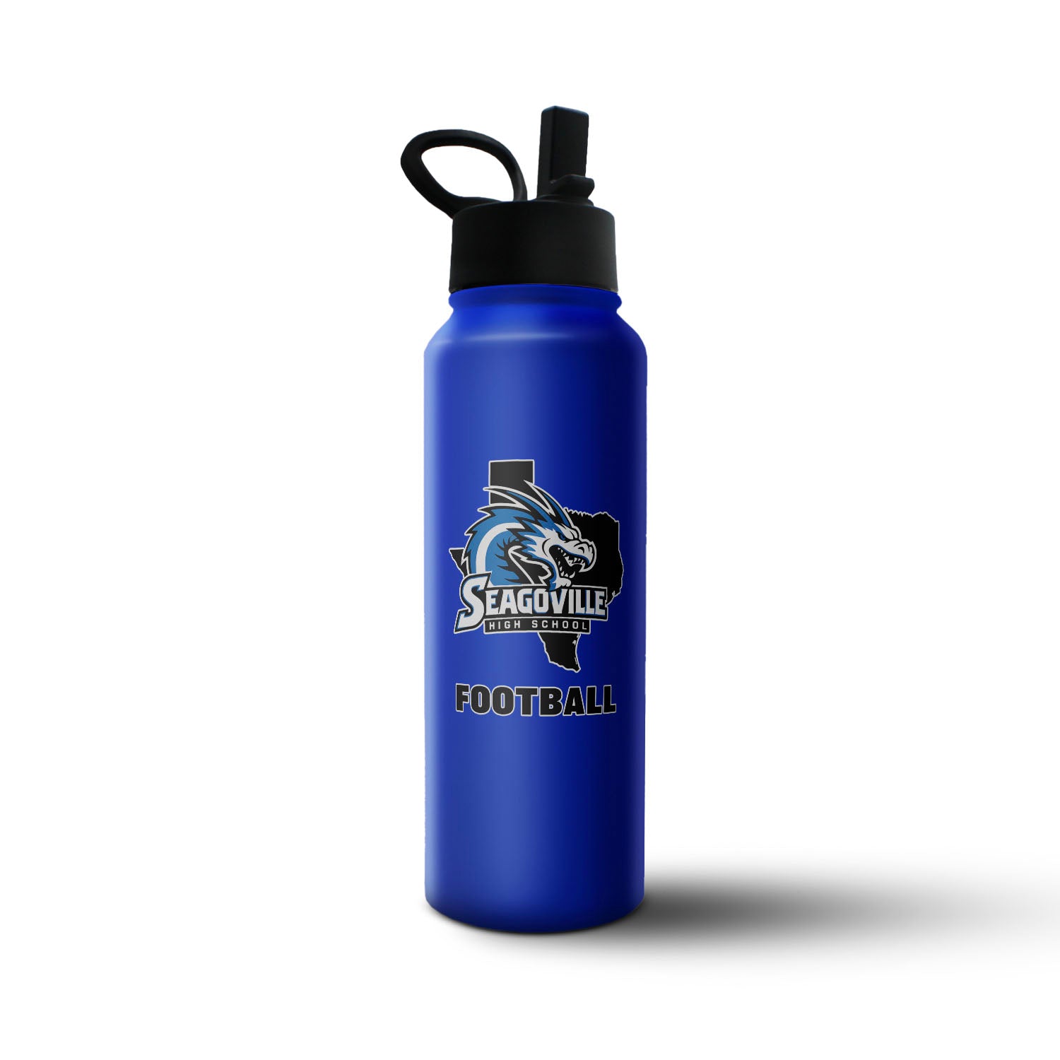 Custom team water bottle - Vertical - Teal
