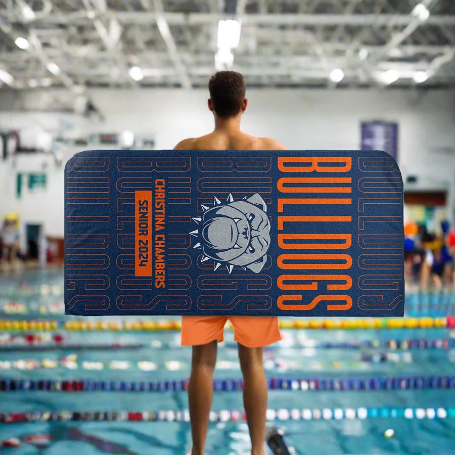 Custom personalized swim towel - Dive