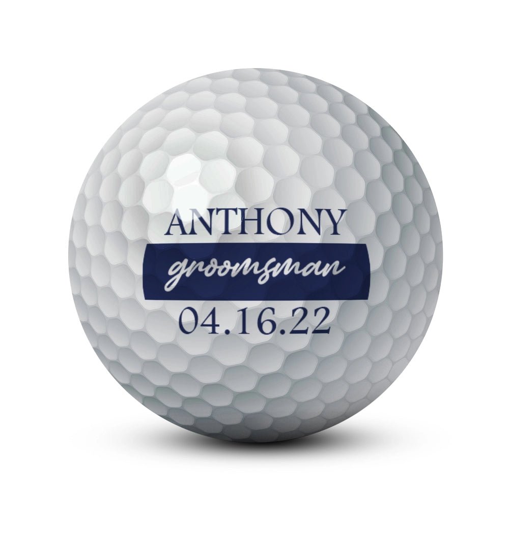 Custom groomsman gift golf ball view 3