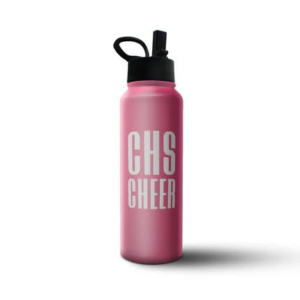 Custom monogram water bottle - Script Monogram - Purple