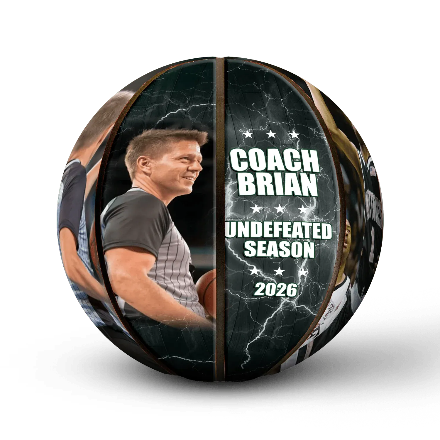 Custom coach gift basketball view 9