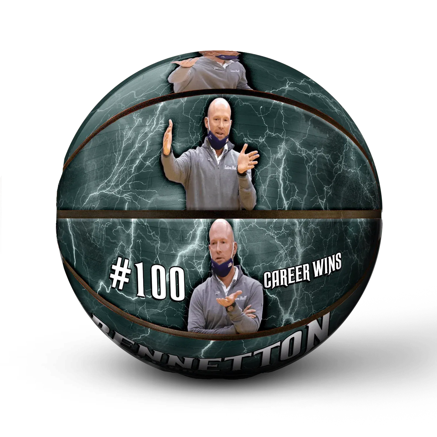 Custom coach gift mini basketball view 6