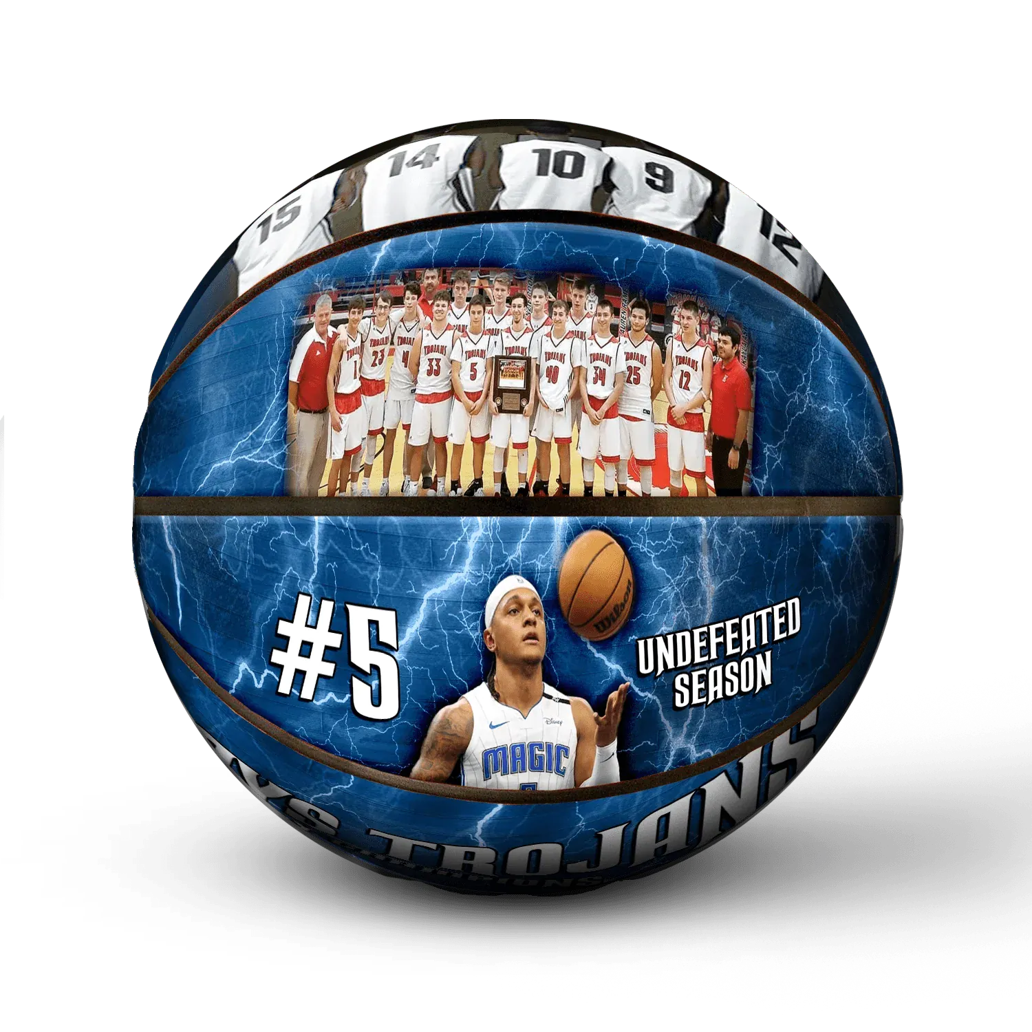 Custom team mini basketball view 5