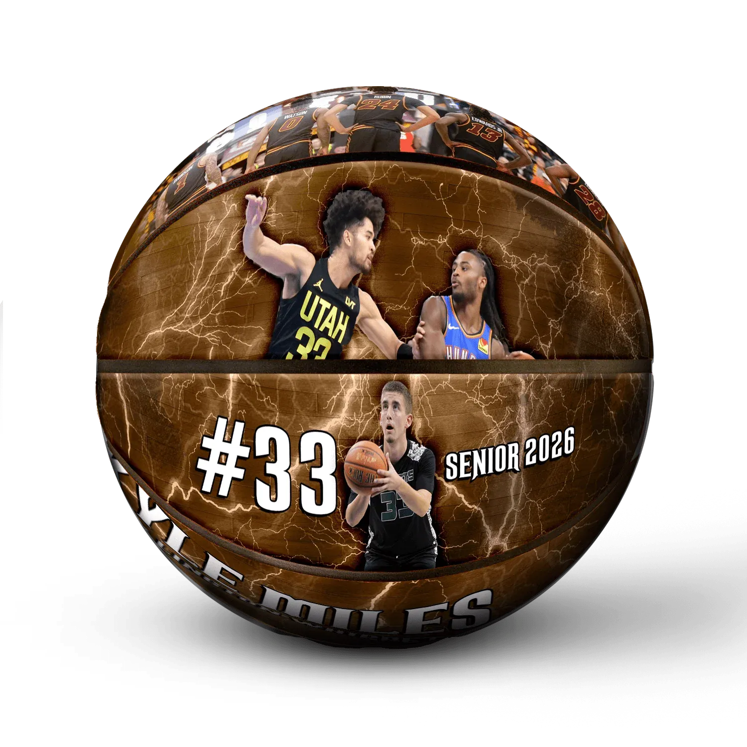 Custom senior night mini basketball view 5