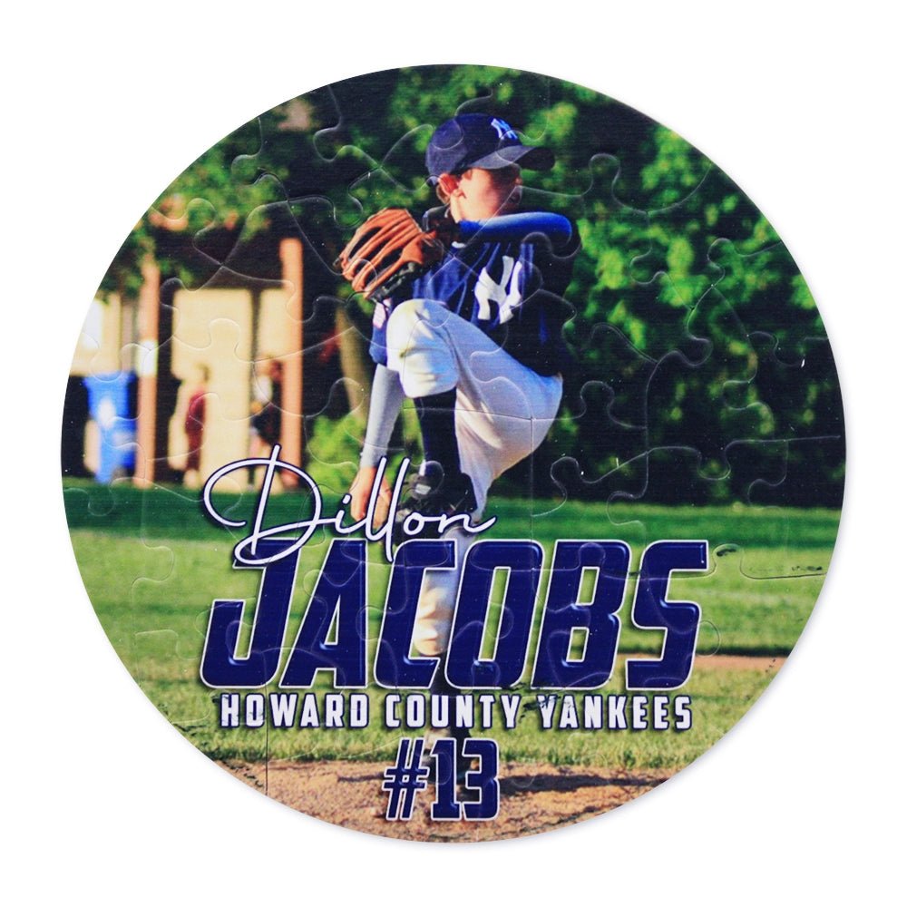 Custom round photo puzzle