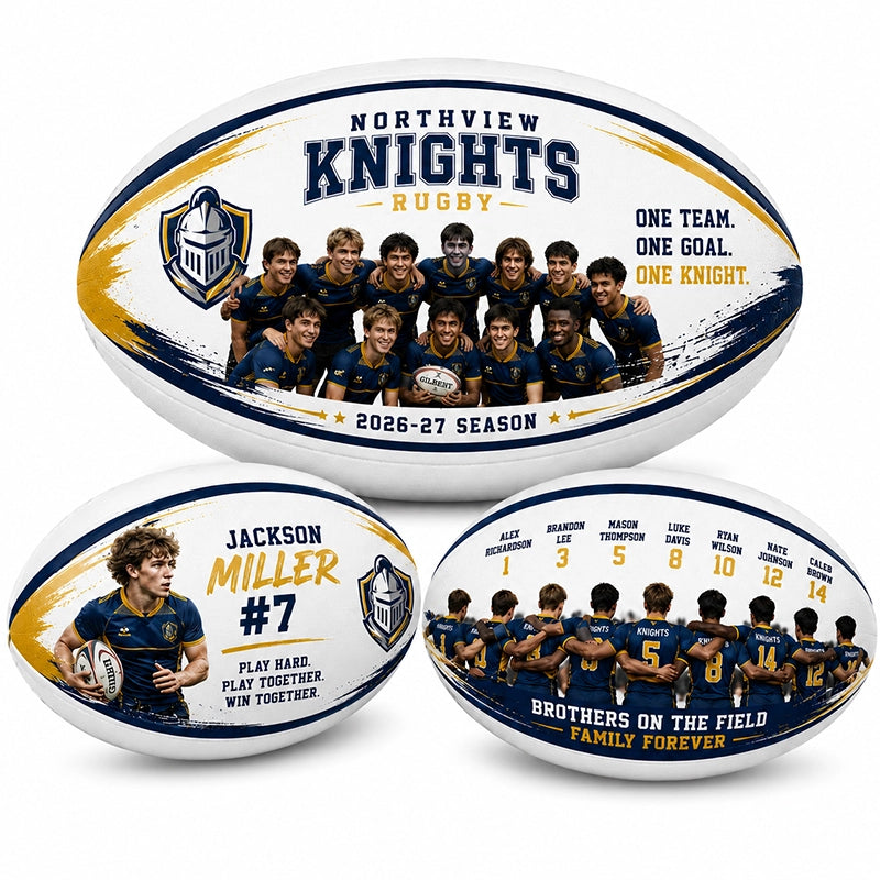 Custom Photo Rugby Balls | Personalized Senior & Team Keepsakes — Make ...