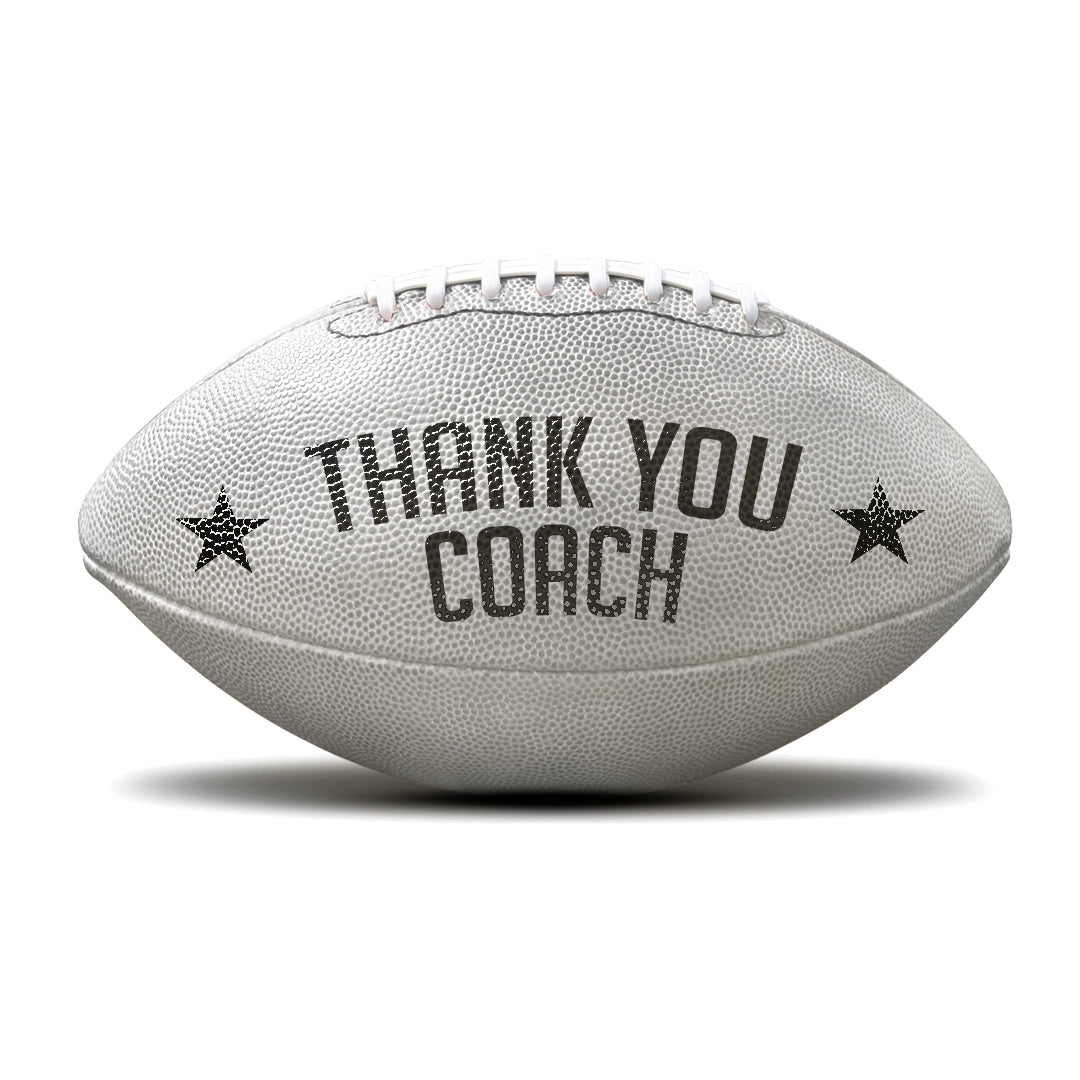Custom Silver Football – Personalized Award for Players, Coaches & Milestones