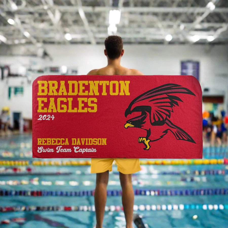 Custom personalized swim towel - Freestyle