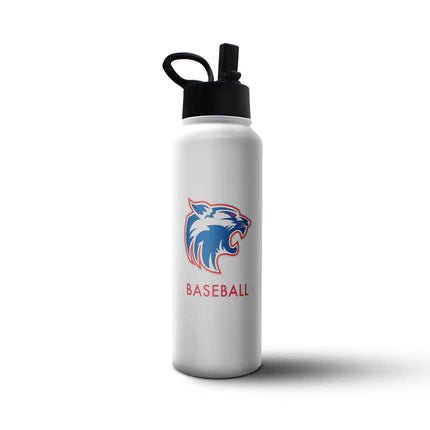 Custom monogram water bottle - Tall Monogram - Blue
