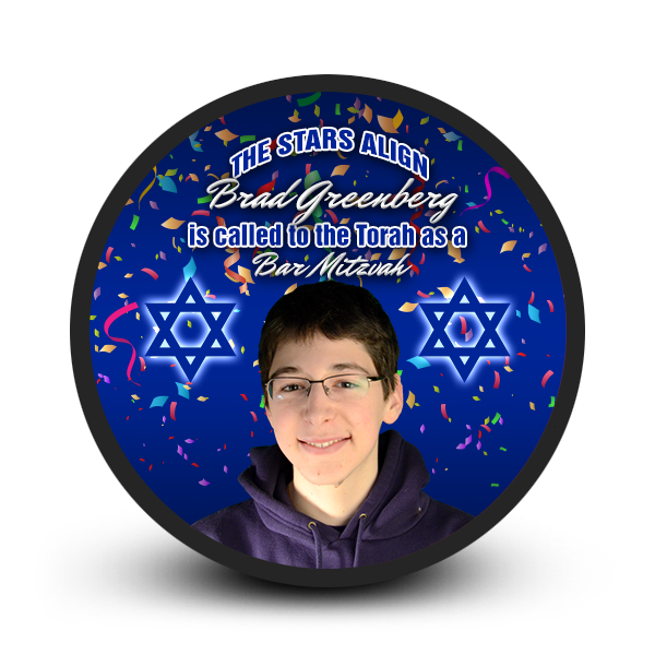 Personalized sports create hockey puck bat mitzvah gift ideas