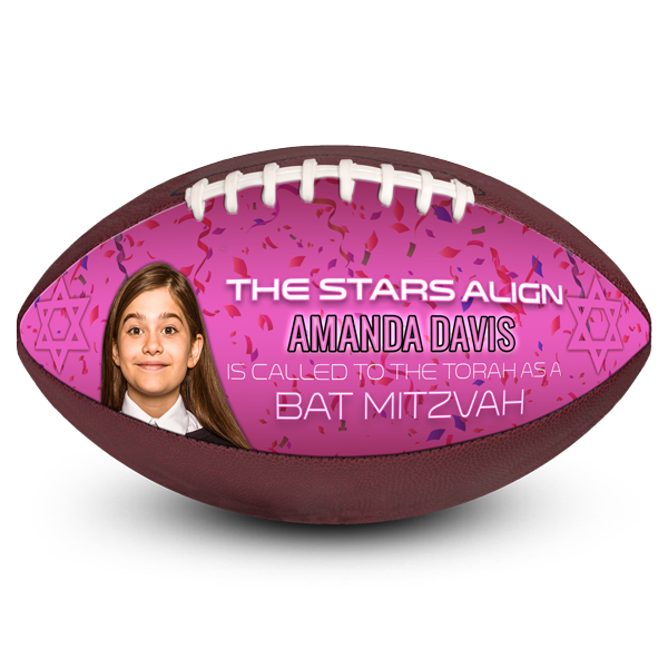 Custom football bat mitzvah favors gift ideas