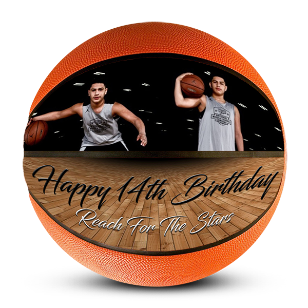 Custom engraved basketball ideas for birthday gift