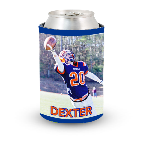 Custom koozie football bar mitzvah favors youth sports league gift ideas