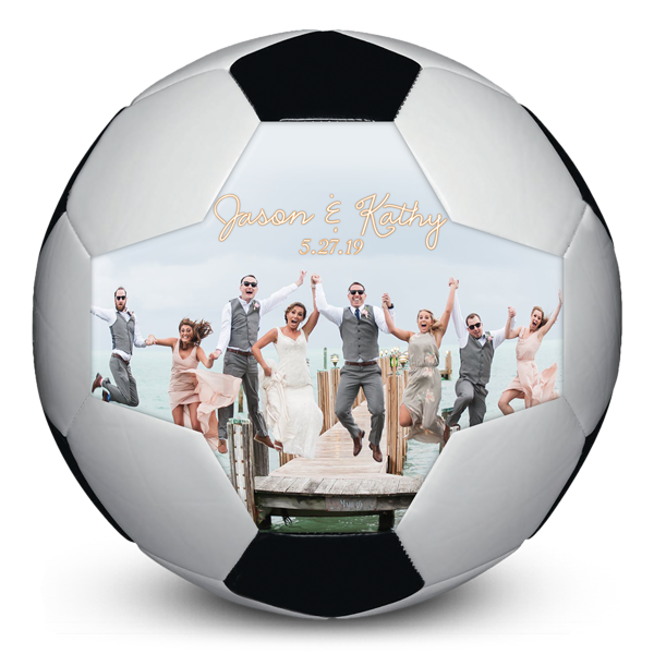 Personalised soccerball wedding party favor ideas