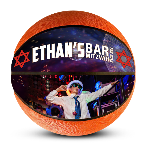 Best photo sports personalized basketball bar mitzvah athlete sports fan party favor