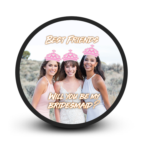 Best photo sports personalized hockey puck bridesmaid gift for fan