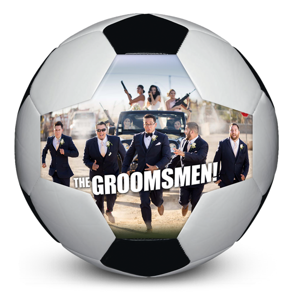 Best photo sports personalized soccer ball groomsmen gift for fan