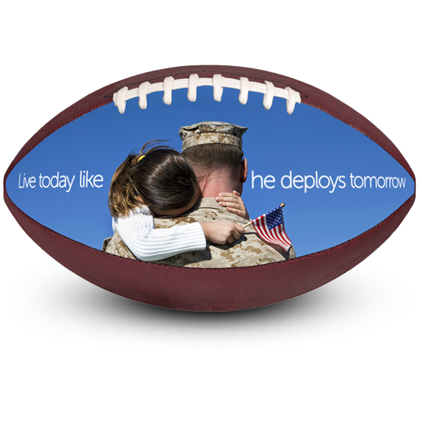 Personalised football party favours to honor our military