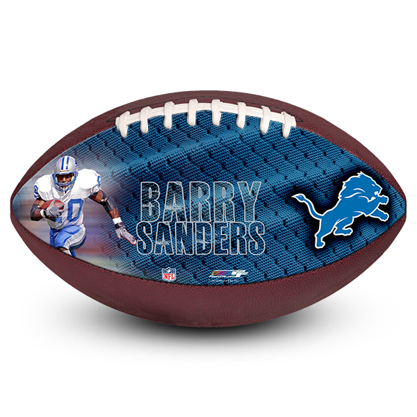 Customized best picture football barry sanders detroit lions gifts