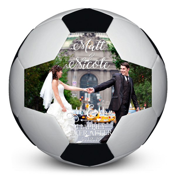 Personal soccerball idea for wedding party favors