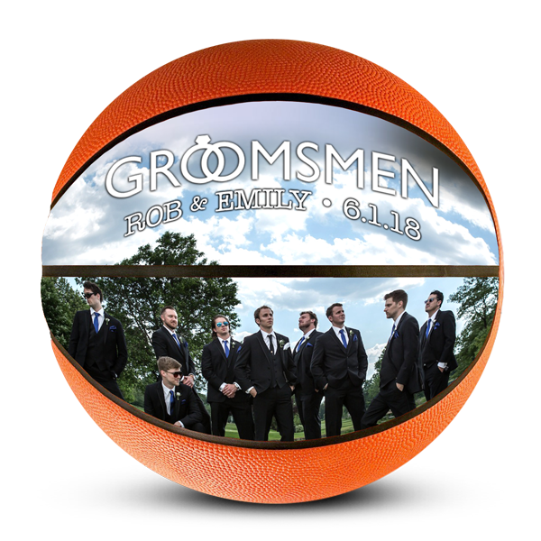 Custom basketball groomsmen gift for fan