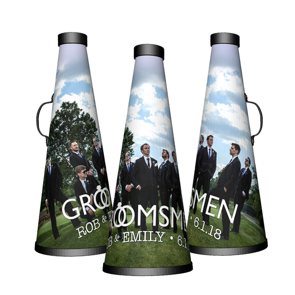 Custom cheerleading megaphones groomsmen gift for fan