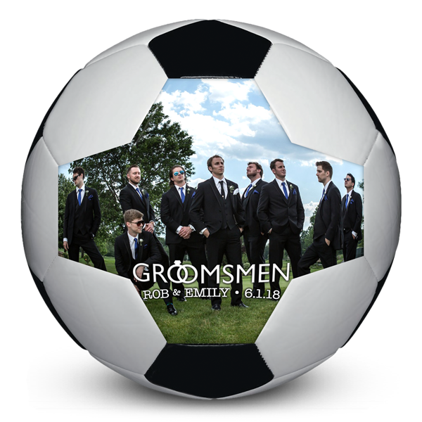 Custom Soccer ball Groomsmen Gift for Fan