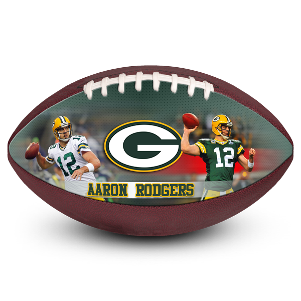 Best photo sports personalized football green bay packers aaron rodgers fan christmas, hanukkah gift