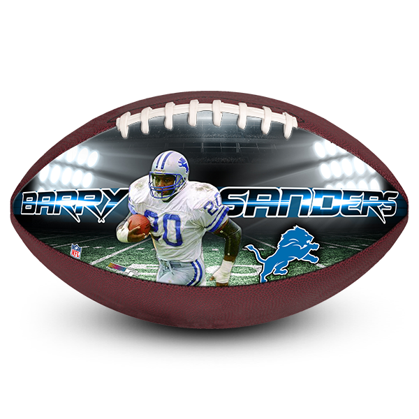 Best photo sports personalized football detroit lions barry sanders fan birthday, bar or bat mitzvah gift