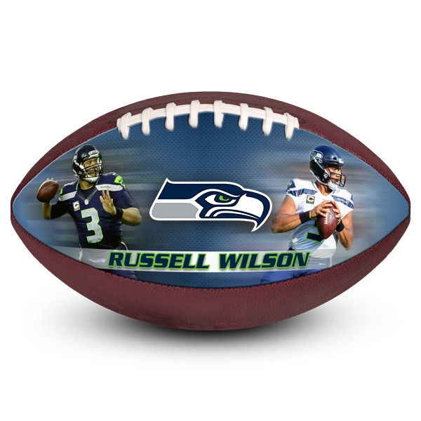 Best photo sports personalized football russell wilson seahawks birthday gift idea