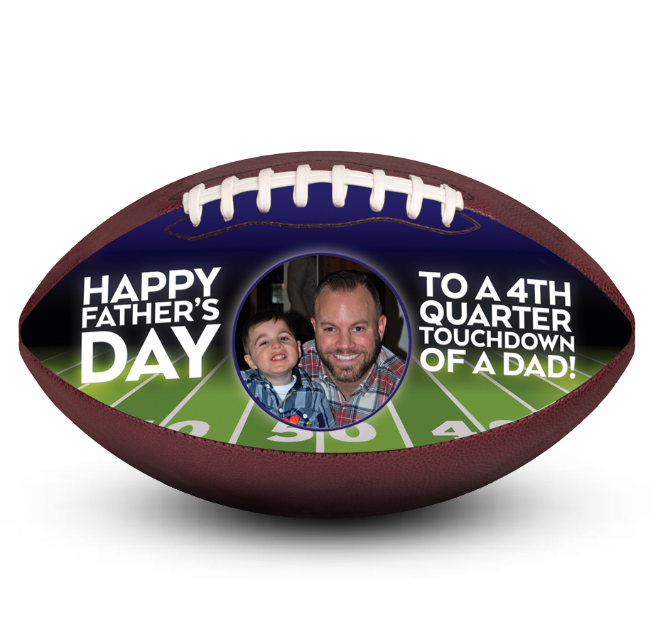 Custom football bar mitzvah favors for fathers day gift