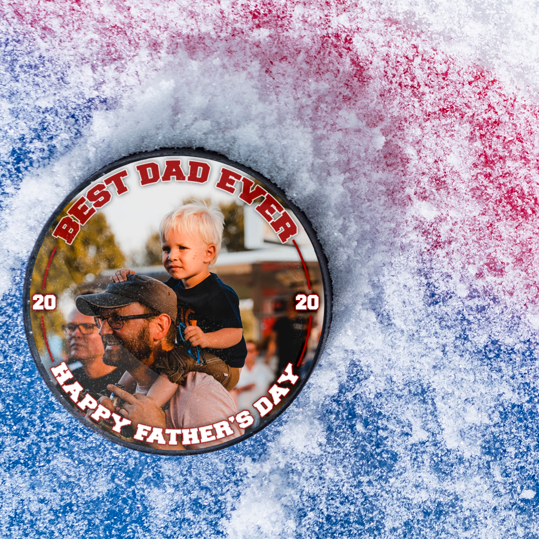 Peronalized father's day hockey puck gift ideas 