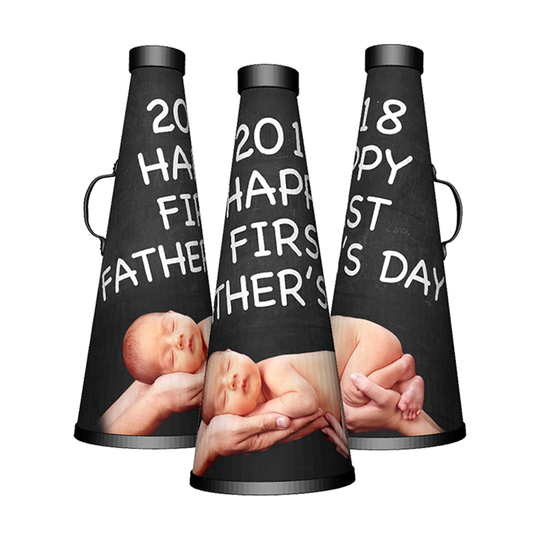Personalised sports ball fathers day megaphone gift 