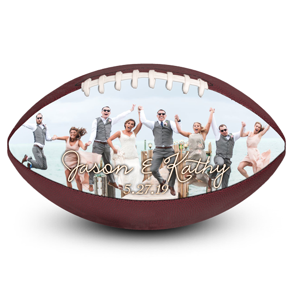Best photo sports customized footballs wedding favors gift idea