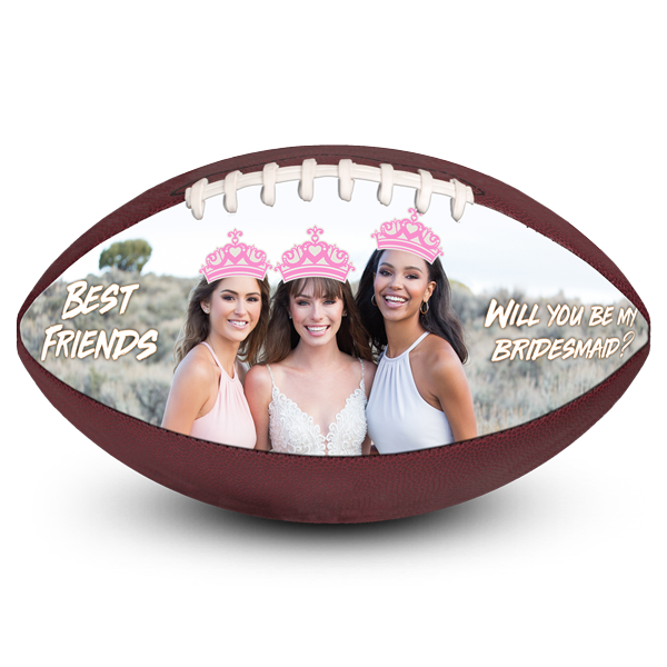 Best photo sports personalized football bridesmaids gift idea for athlete sports fan party favor