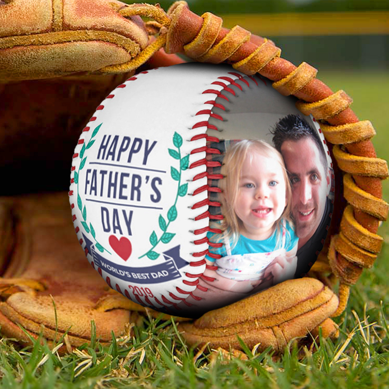 Personalised custom picture perfect softball ideas for fathers day