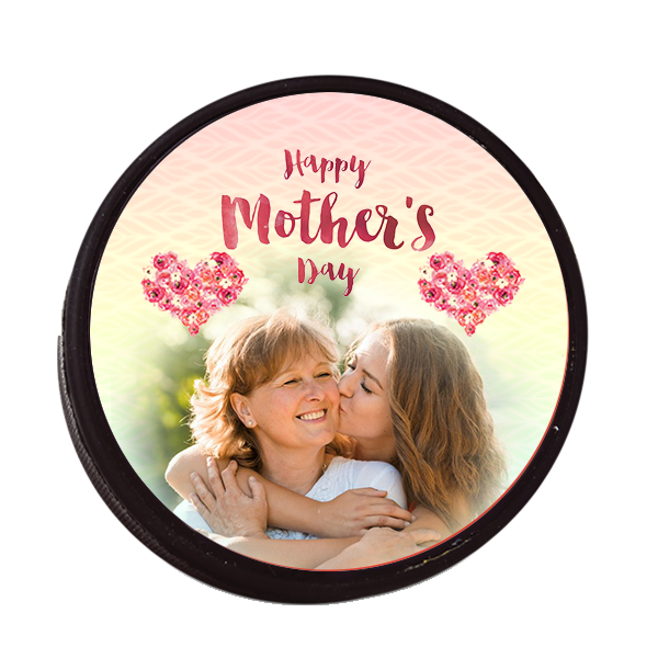 Personal picture perfect hockey puck gift for mother's day