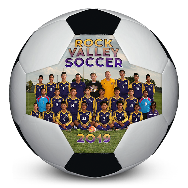 Custom personalised picture perfect soccerball team awards  gift idea