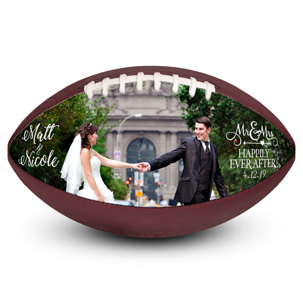Best photo sports personalized footballs wedding favors gift idea
