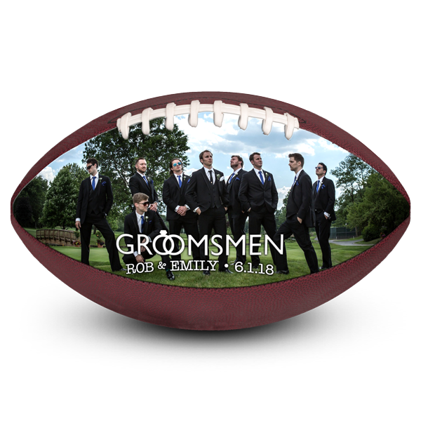 Custom football groomsmen gift for fan