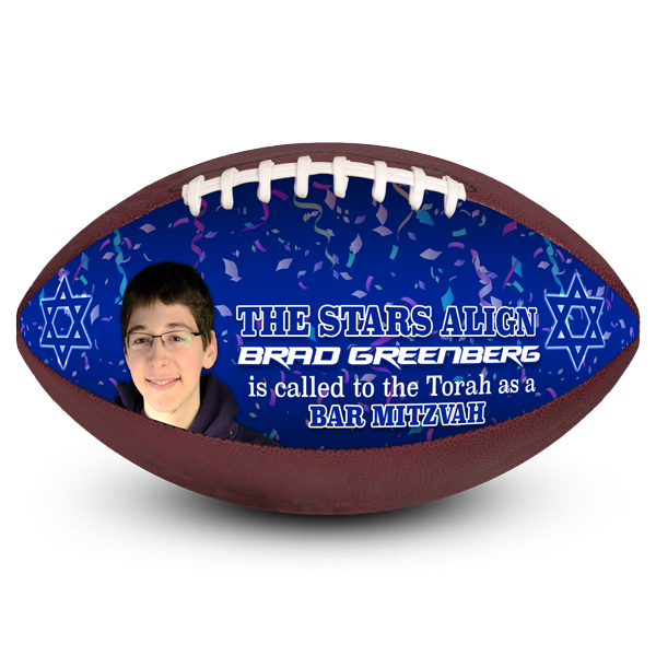 Best photo sports customized football bar mitzvah athlete sports fan party favor