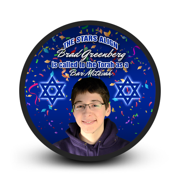 Best photo sports customized hockey puck bar mitzvah athlete sports fan party favor