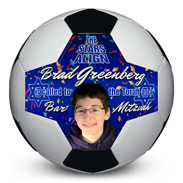 Best photo sports customized soccer ball bar mitzvah athlete sports fan party favor