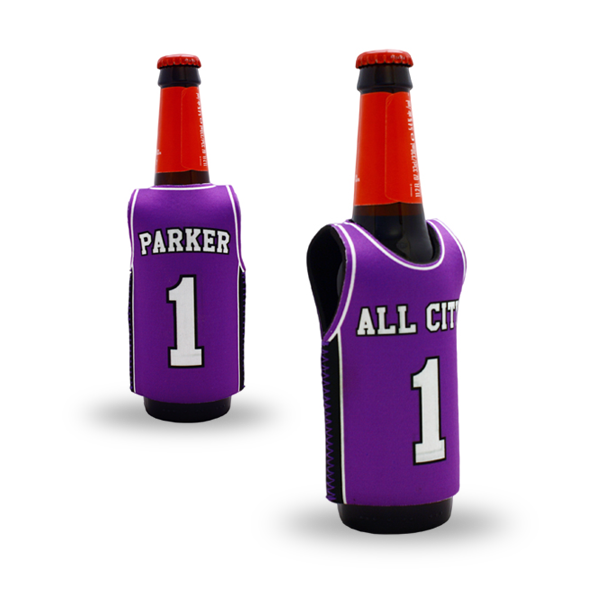 Custom senior night basketball can bottle koozie sleeve