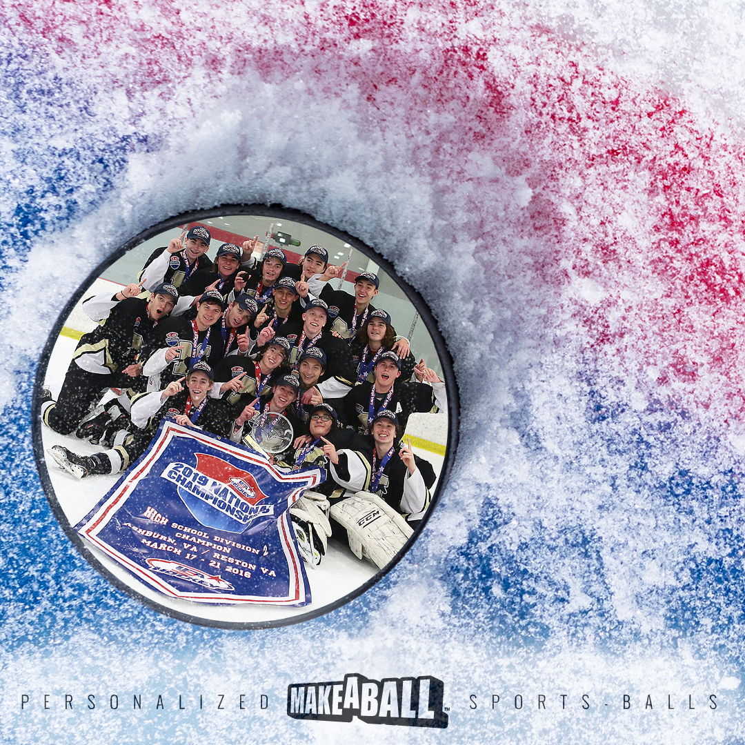 Custom senior night hockey puck gift