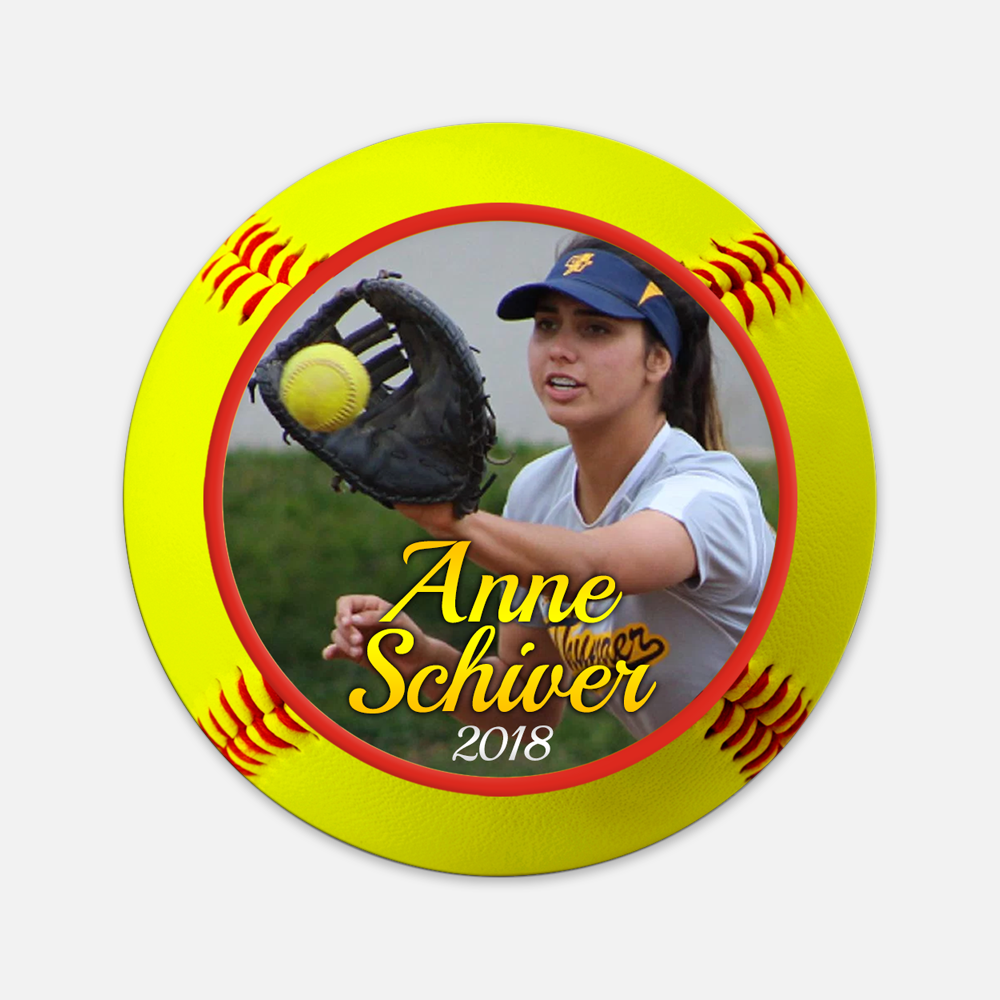 Custom senior night softball magnet