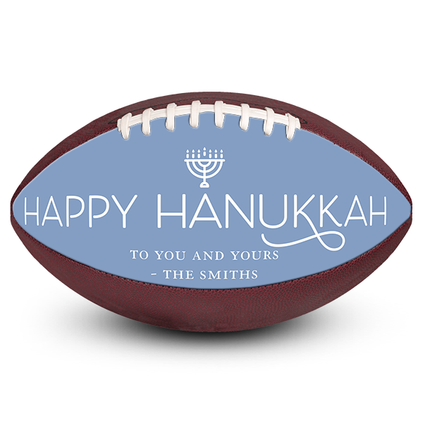 Custom football bar mitzvah favors christmas holiday hanukkah gifts